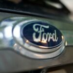 gray and black ford emblem