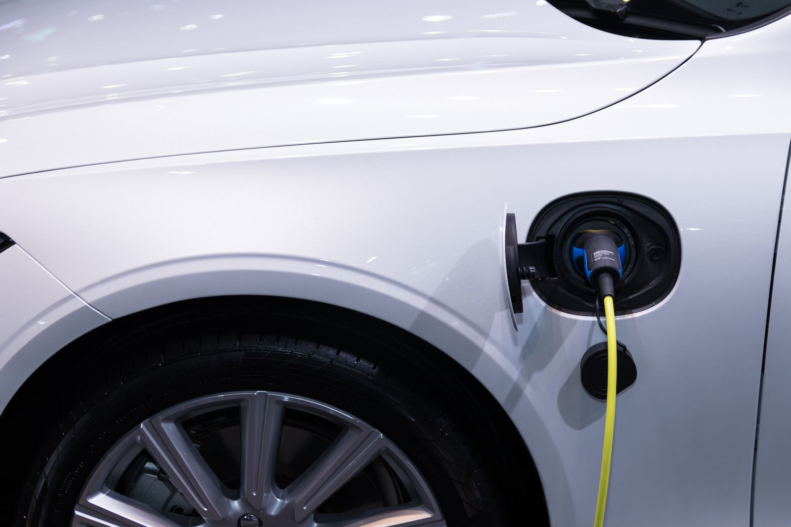 White Car Charging White Car Charging
