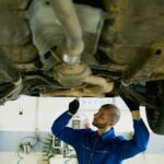 A Man Repairing a Vehicle