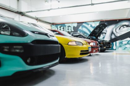 Custom Cars Standing in Garage
