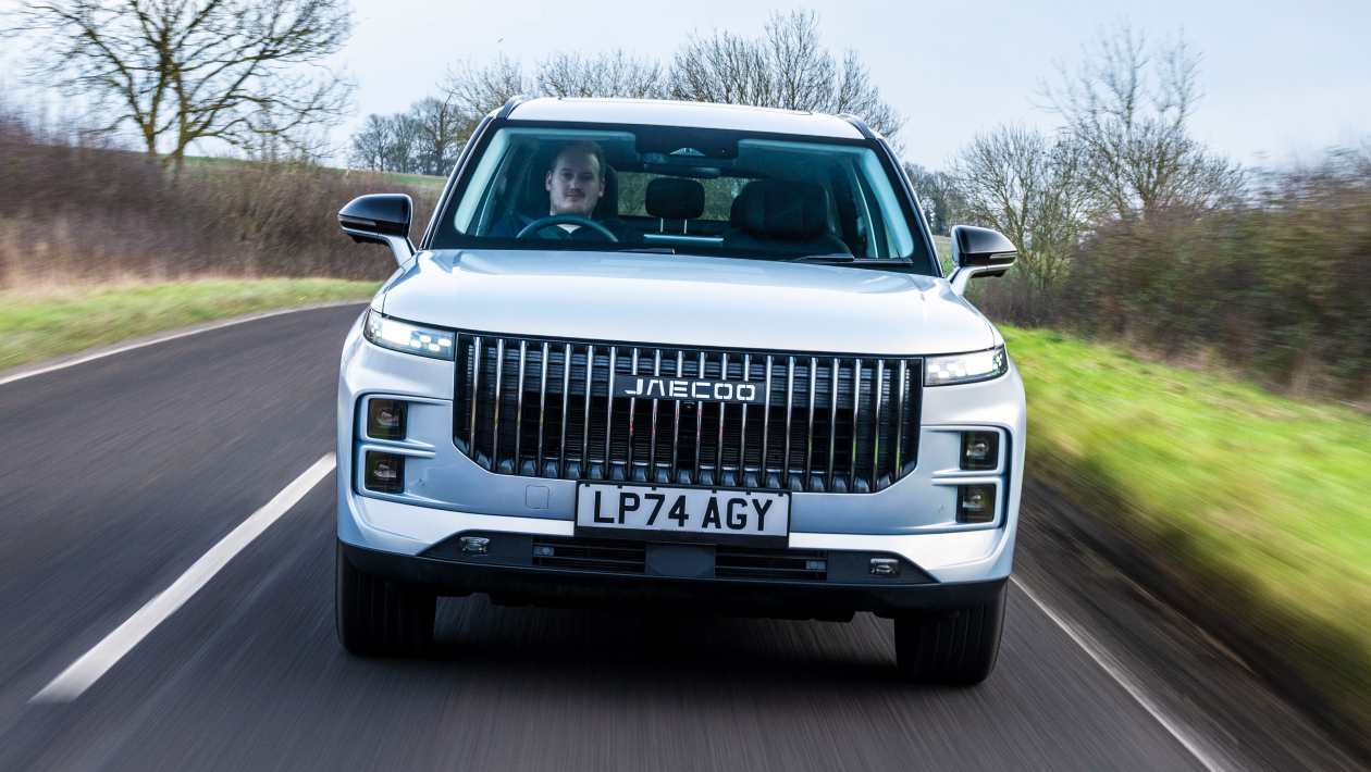 Silver JAECOO SUV driving on a rural road