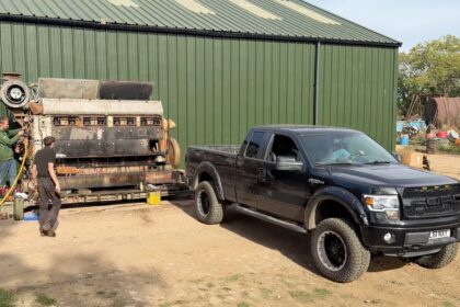 Gigantic 102.4L Engine Requires an Entire Pickup Truck to Start It