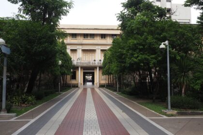 Pathway Leading to Historic Building Entrance